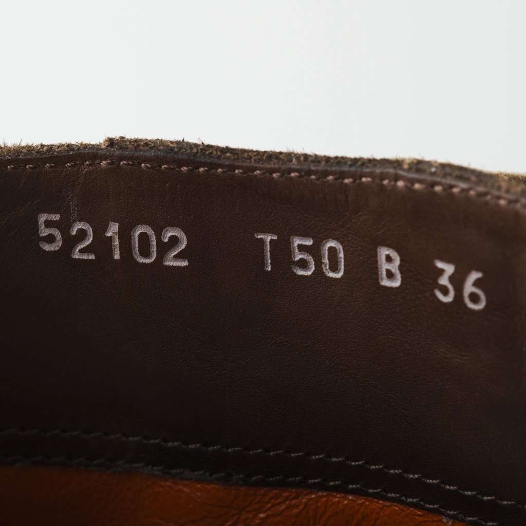 Unsigned Santoni Brown Suede Fringe Boots - '10s Brown Suede Good - Box View