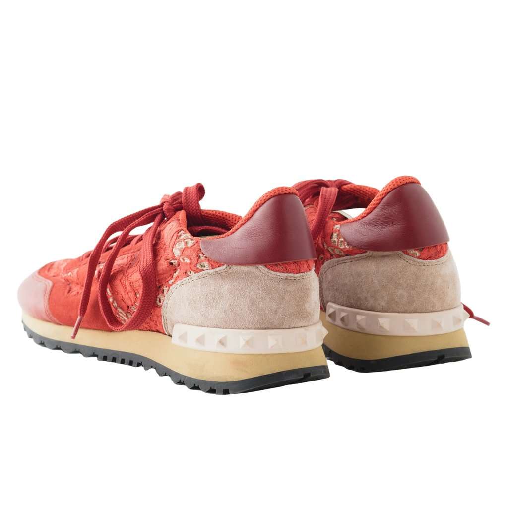 Valentino Garavani Rockrunner Sneakers - '20s Red Lace Good - Inside View