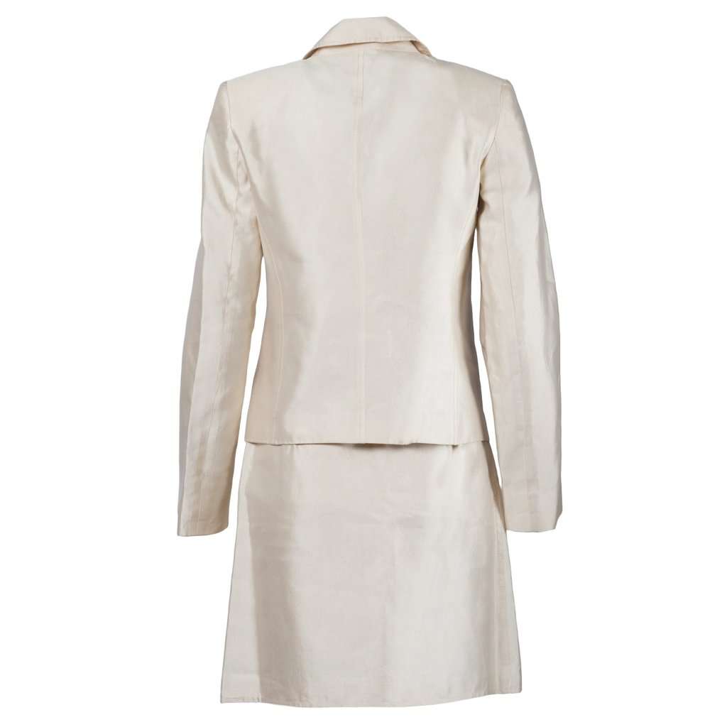 Prada Pearl Pink Blazer and Skirt Set - '10s Pink Good - Back View