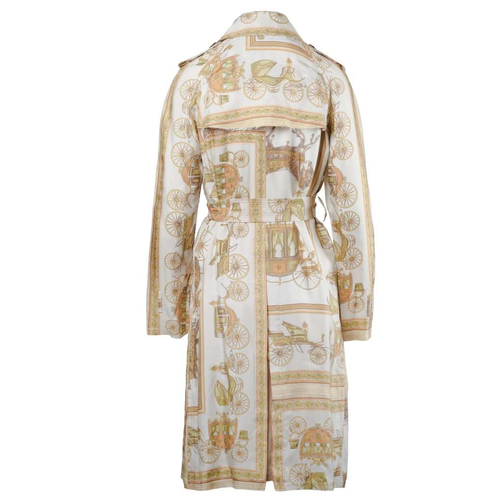 Unsigned Tao by Comme des Garçons Gold Baroque Pattern Trench Coat - '10s Gold Good - Inside View