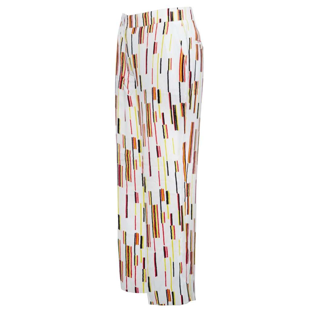Prada Multicolor Striped Pants -'10s White Good - Back View