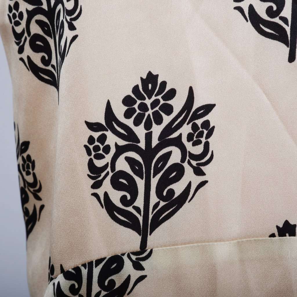 Céline Multicolor Silk Print Dress - '10s White Silk Good - Model View