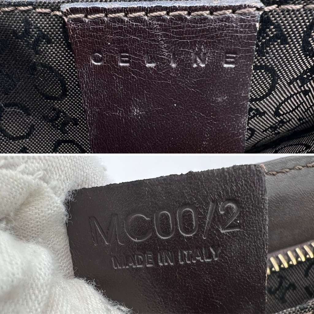Celine Handbag Vintage C Macadam Brown Canvas Good - Box View