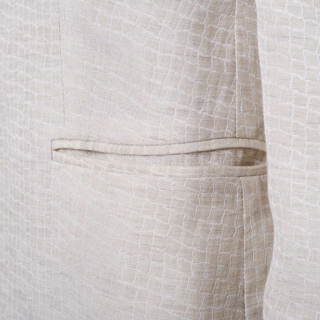 Giorgio Armani Beige Textured Blazer - '00s Beige Good - Box View