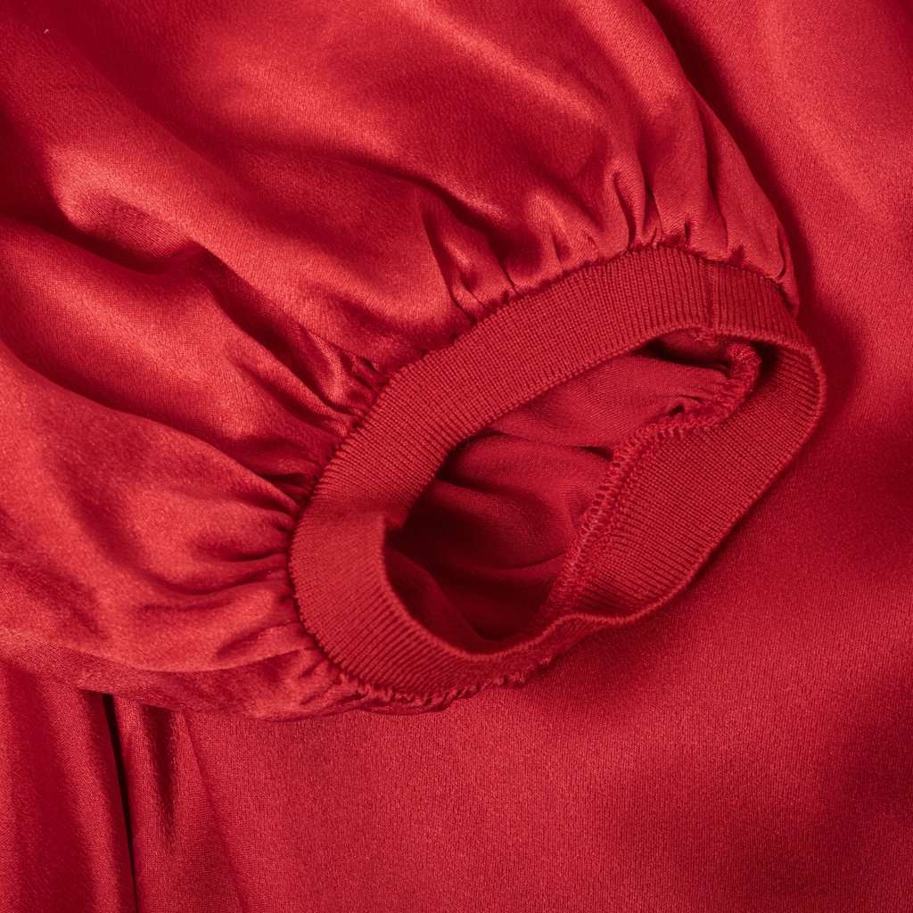 Yves Saint Laurent Ruched Evening Silk Dress -'00s Red Silk Good - Box View