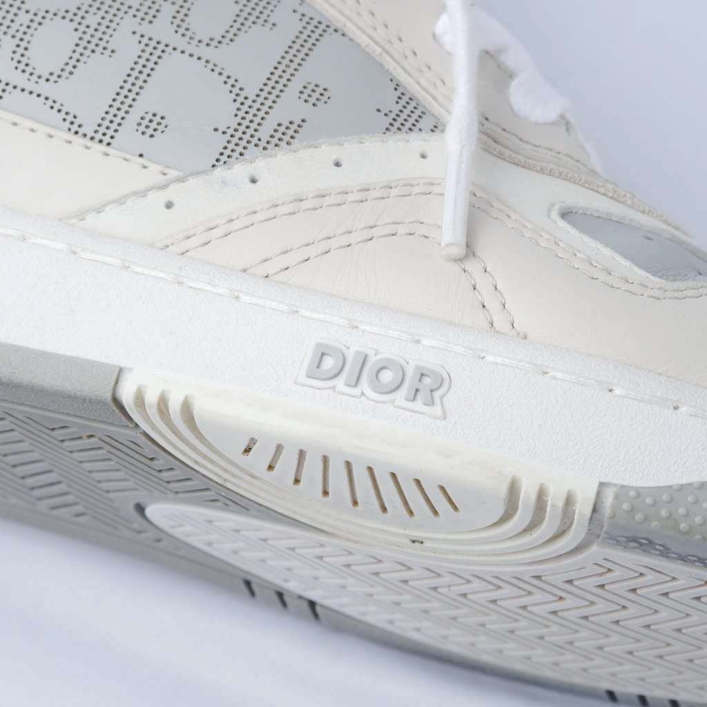 Dior Leather B27 High Top Sneakers - '20s White Leather Good - Box View