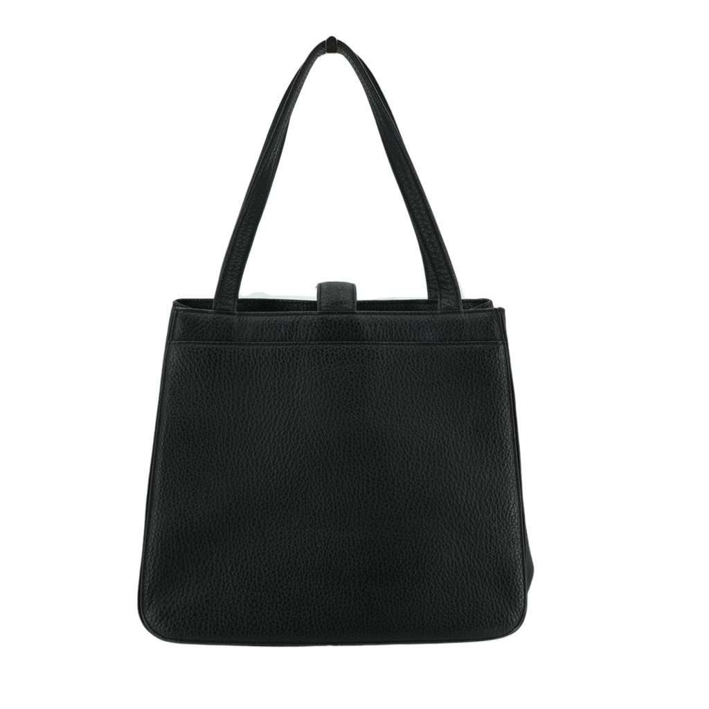 Yves Saint Laurent Tote Bag Vintage Heart Tote Black Leather Good - Inside View