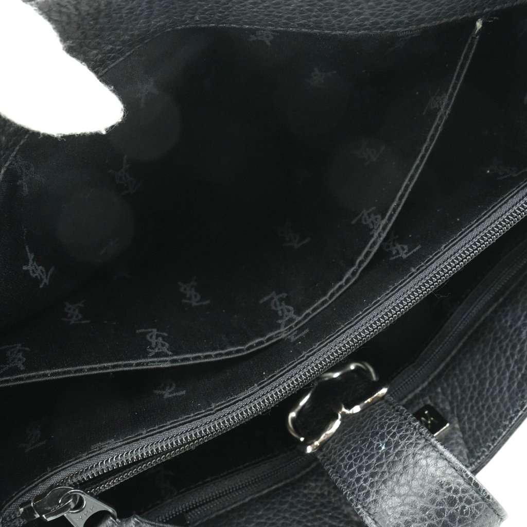 Yves Saint Laurent Tote Bag Vintage Heart Tote Black Leather Good - Model View