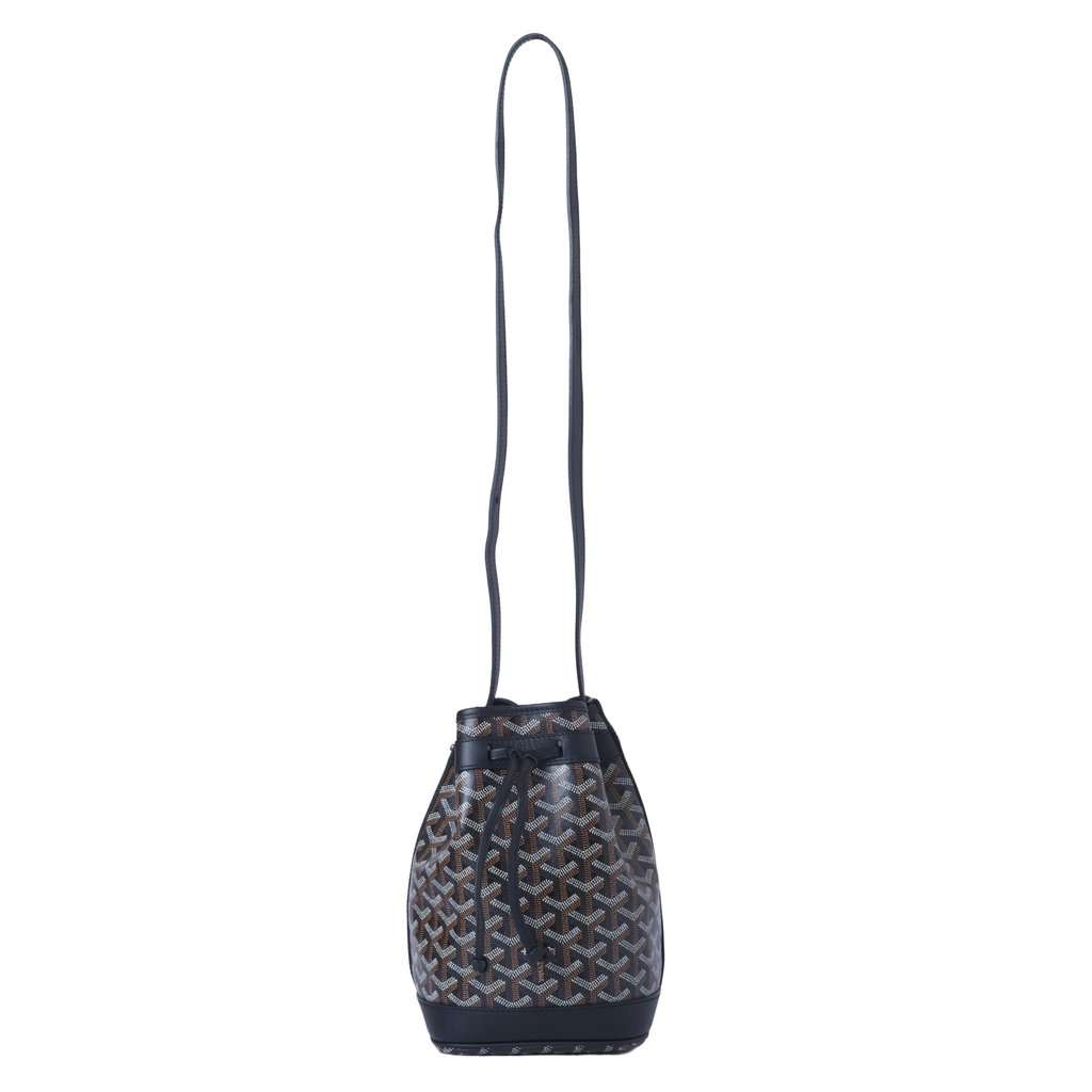 Goyard Goyardine Petit Flot Bucket Bag PM - '10s Black Canvas Good - Back View