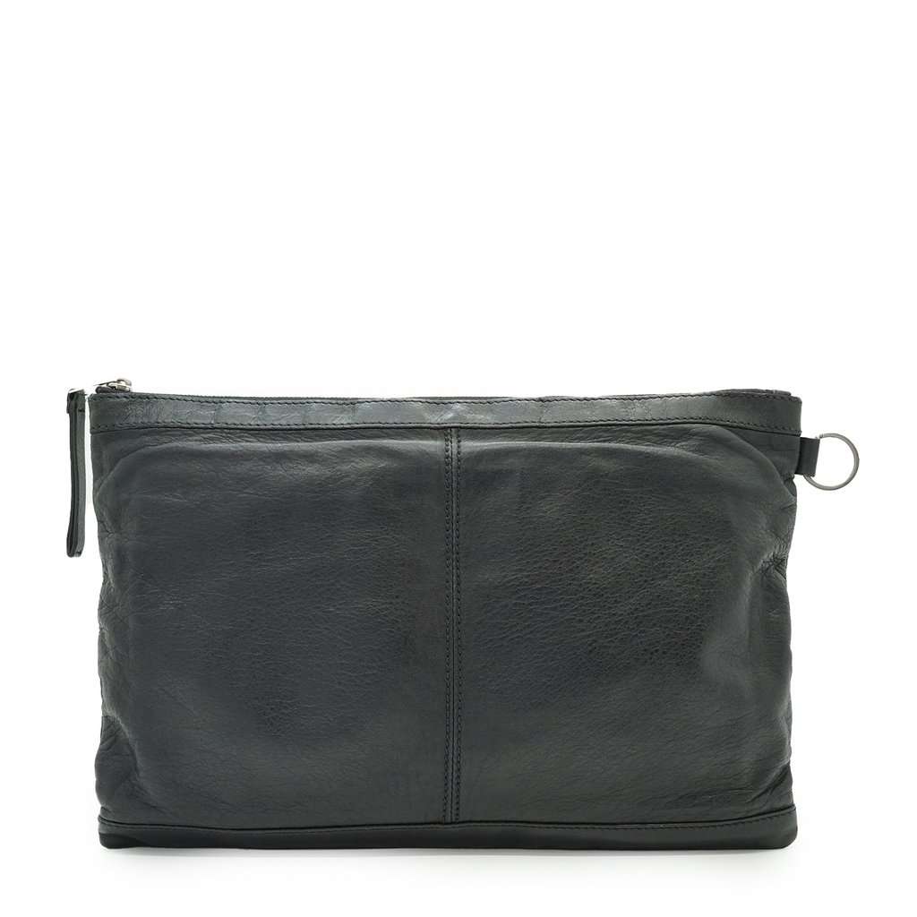 Balenciaga Clutch Bag City Clip Black Leather Good - Back View