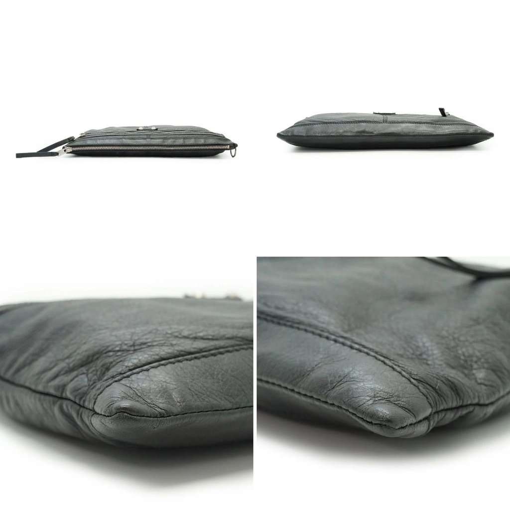 Balenciaga Clutch Bag City Clip Black Leather Good - Inside View