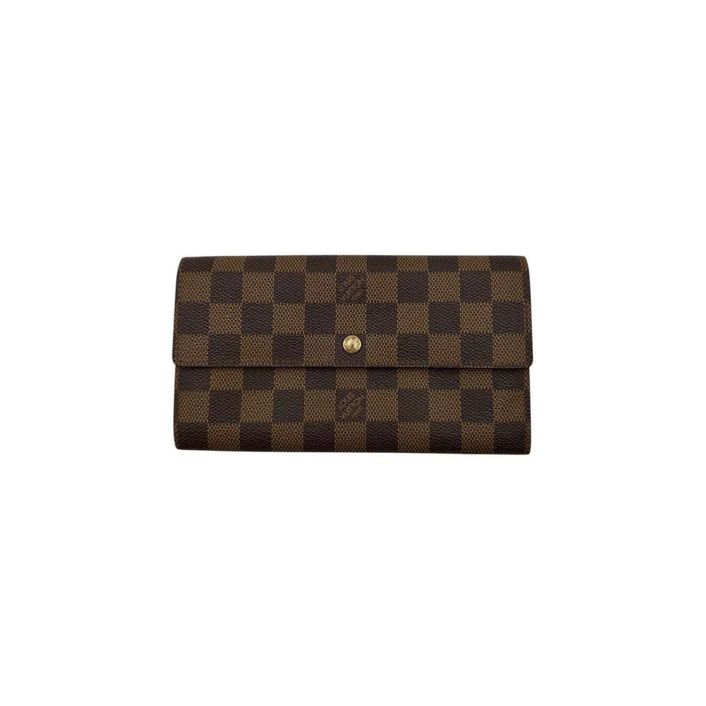 Louis Vuitton Wallet Brown Canvas Good - Front View
