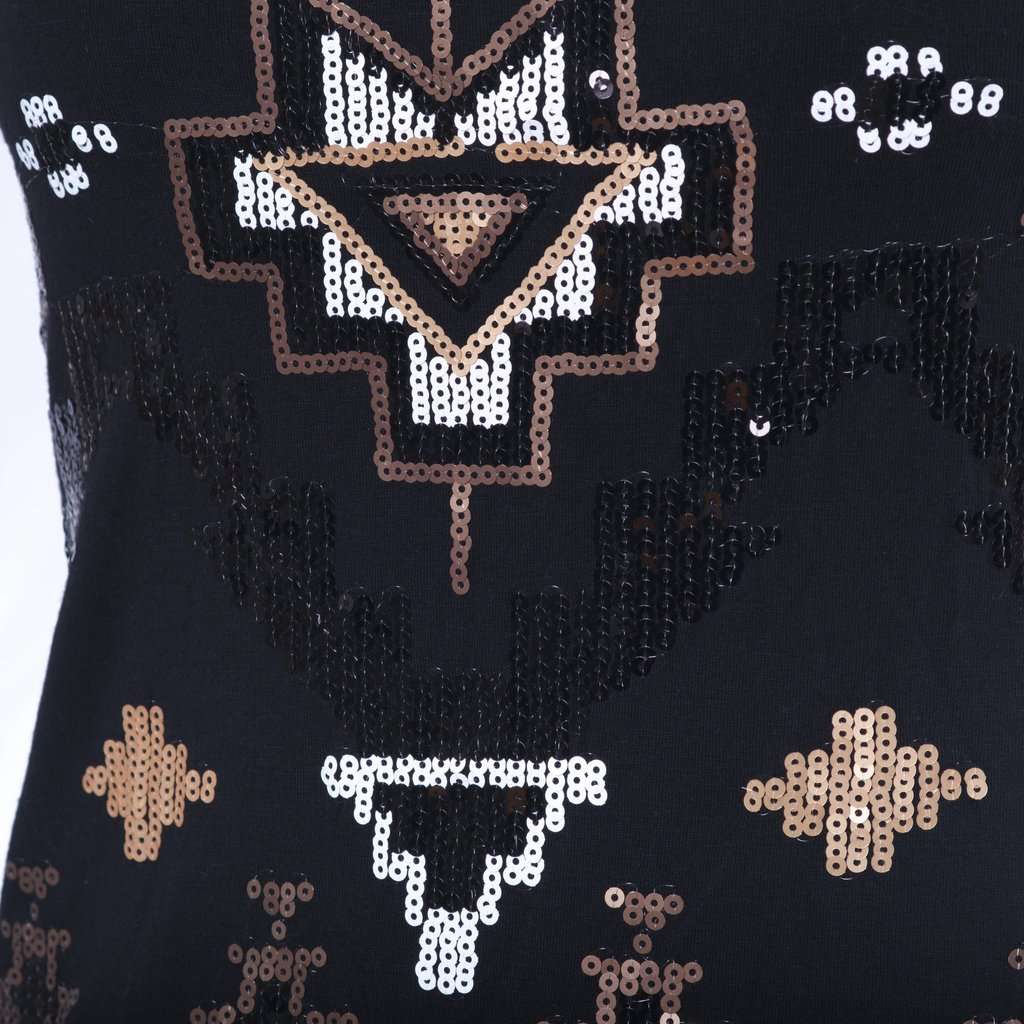 Unsigned Yigal Azrouël Embellished Geometric Bodycon Dress  - '10s Black Good - Box View