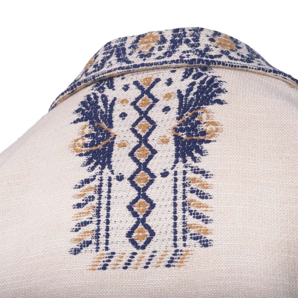 etro Beige & Navy Jacquard Ethnic Jacket - '20s Navy Canvas Good - Model View