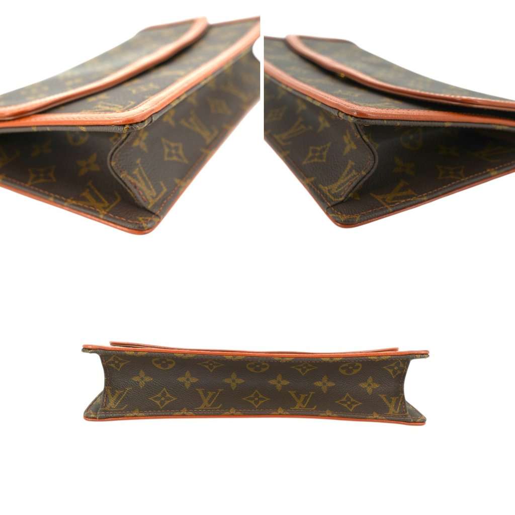 Louis Vuitton Clutch Bag Vintage Pochette Dame Brown Canvas Good - Model View