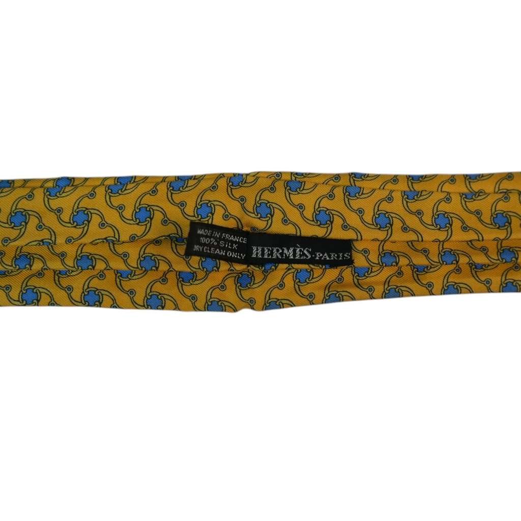 Hermes Scarf Yellow Silk Good - Inside View