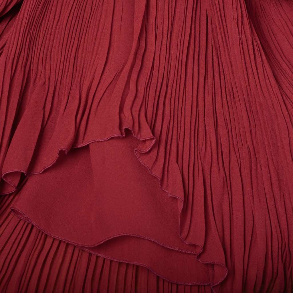Roberto Cavalli Crimson Grecian Embellished Silk Gown Old Hollywood Maxi Dress- '10s Red Silk Good - Box View