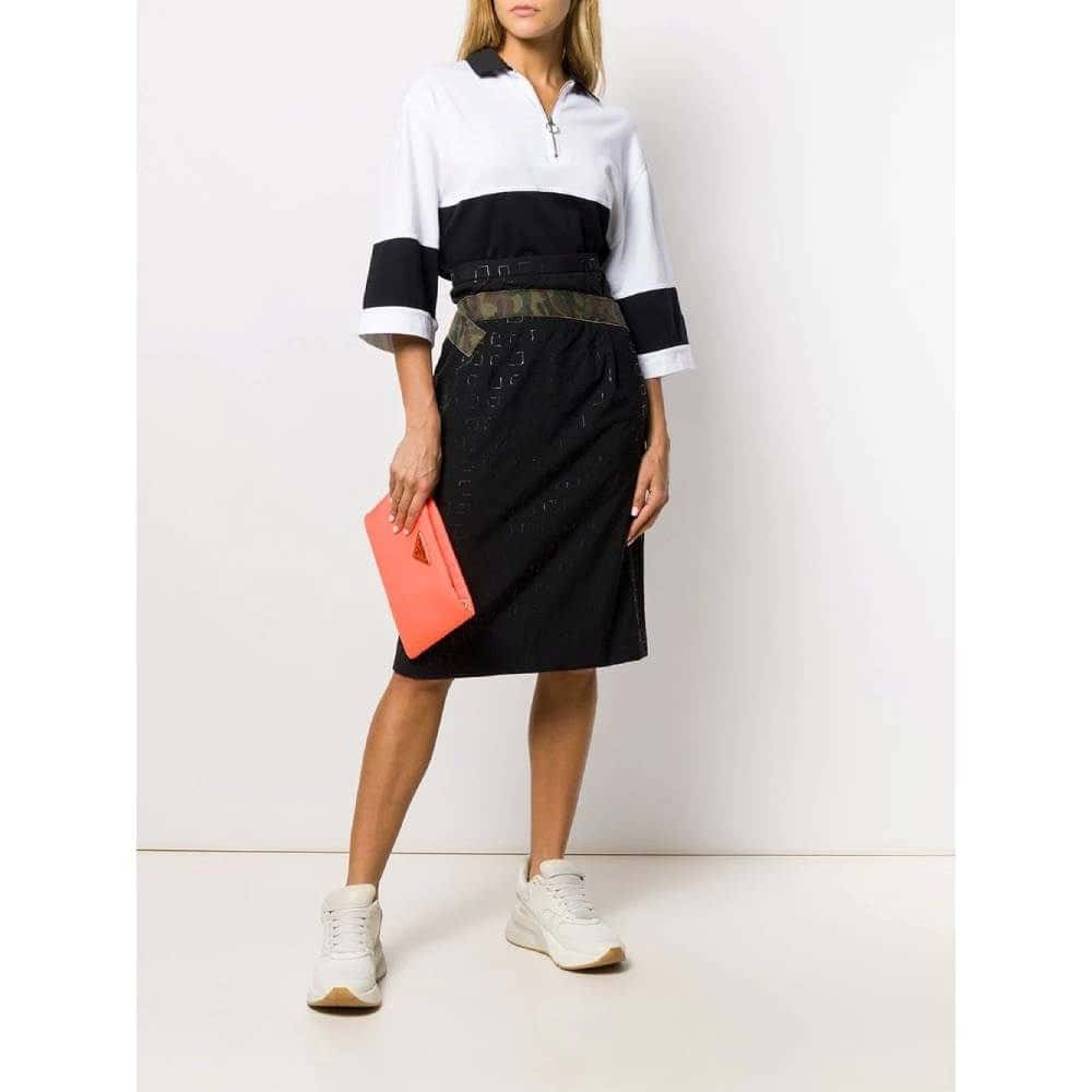 Comme des Garçons Black Wool Skirt - 2000s Black Wool Good - Back View