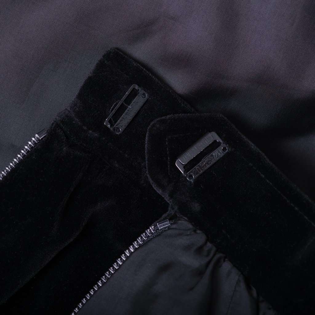 Saint Laurent Gauche Black Velvet Vintage Skirt- '80s Black Velvet Good - Box View
