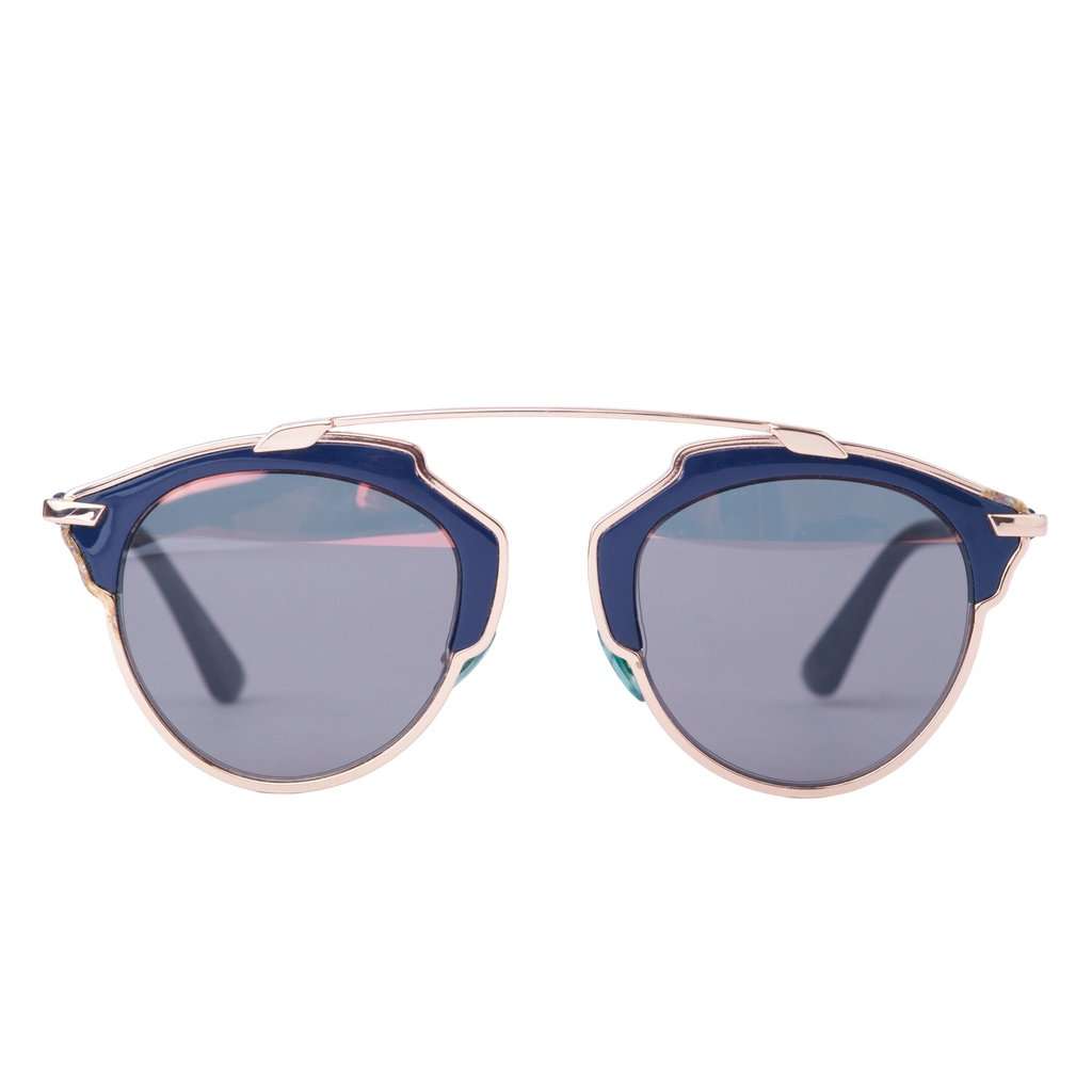 Dior Navy Blue/Two Tone DiorSoReal U5WZJ Aviator Sunglasses - '10s Navy Good - Front View