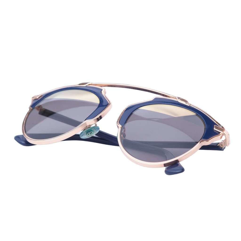 Dior Navy Blue/Two Tone DiorSoReal U5WZJ Aviator Sunglasses - '10s Navy Good - Inside View