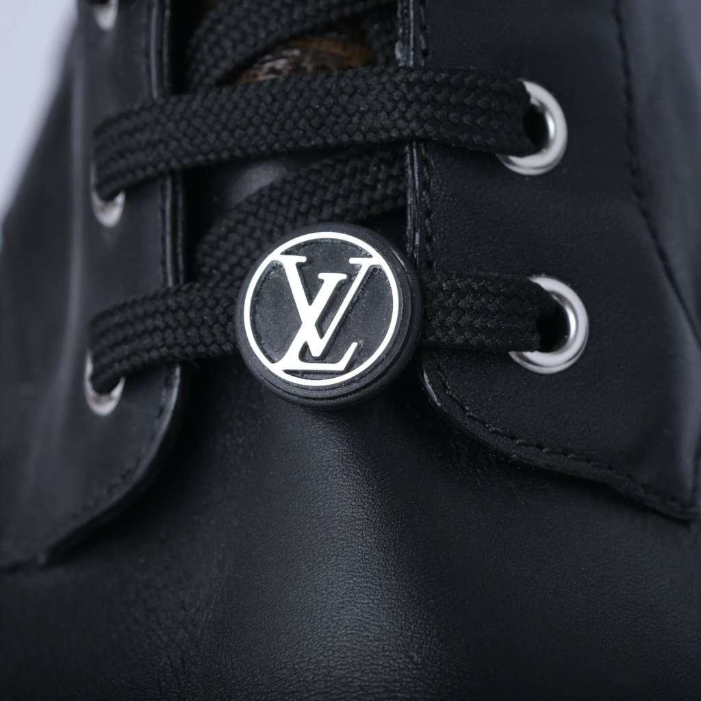 Louis Vuitton Calfskin Territory Flat Ranger Boots -'10s Black Leather Good - Box View