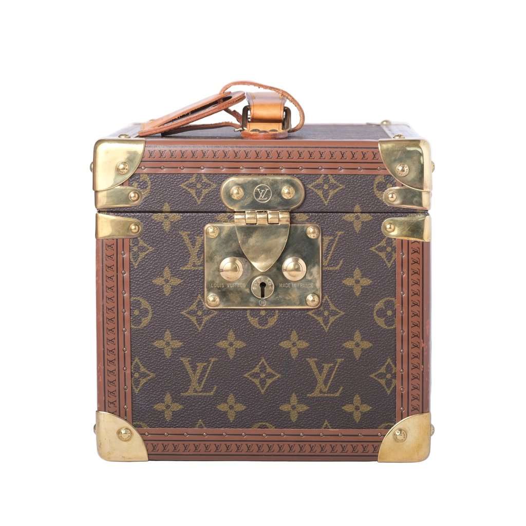 Louis Vuitton Monogram Boite Flacons Beauty Train Trunk Case - '90s Red Canvas Good - Front View
