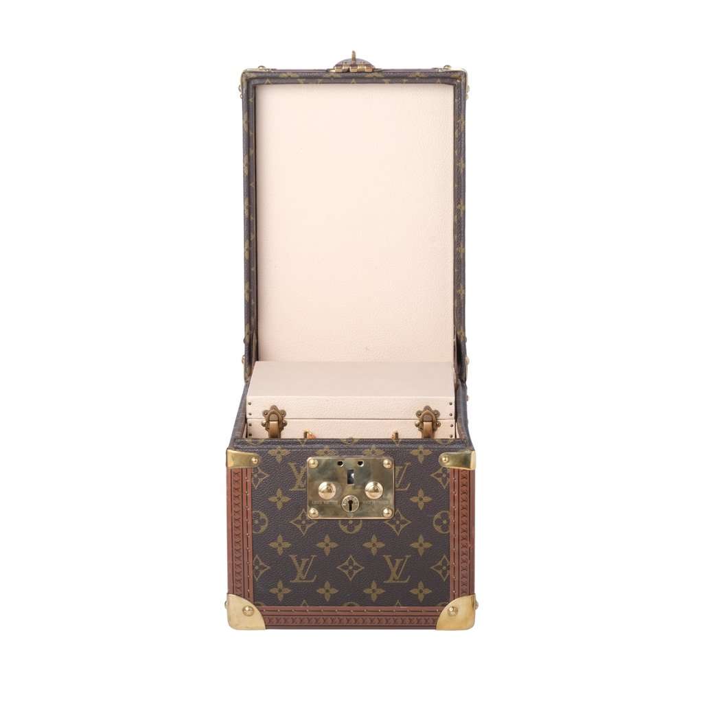 Louis Vuitton Monogram Boite Flacons Beauty Train Trunk Case - '90s Red Canvas Good - Back View