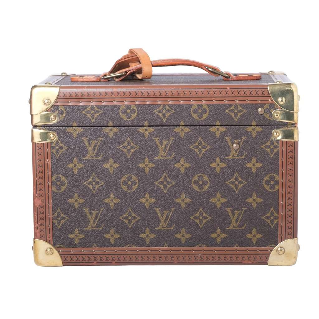 Louis Vuitton Monogram Boite Flacons Beauty Train Trunk Case - '90s Red Canvas Good - Inside View