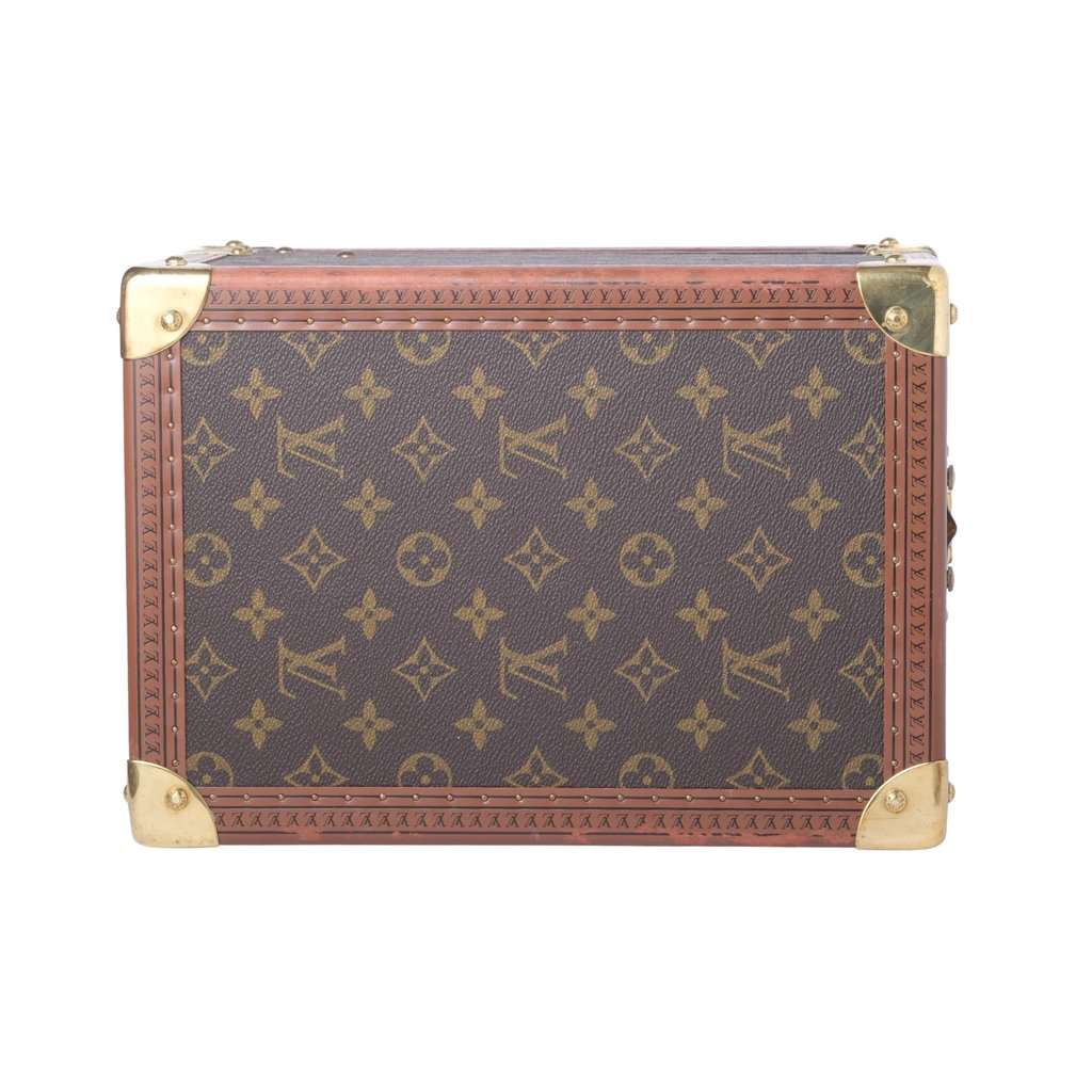 Louis Vuitton Monogram Boite Flacons Beauty Train Trunk Case - '90s Red Canvas Good - Model View