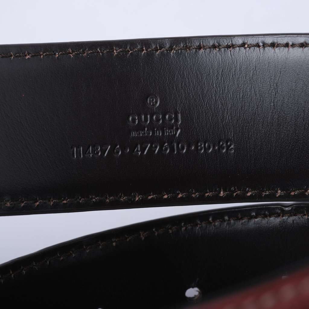 Gucci GG Canvas Belt- '00s Red Canvas Good - Box View