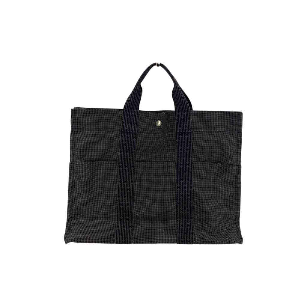 Hermes Tote Bag Herline Blue Canvas Good - Inside View