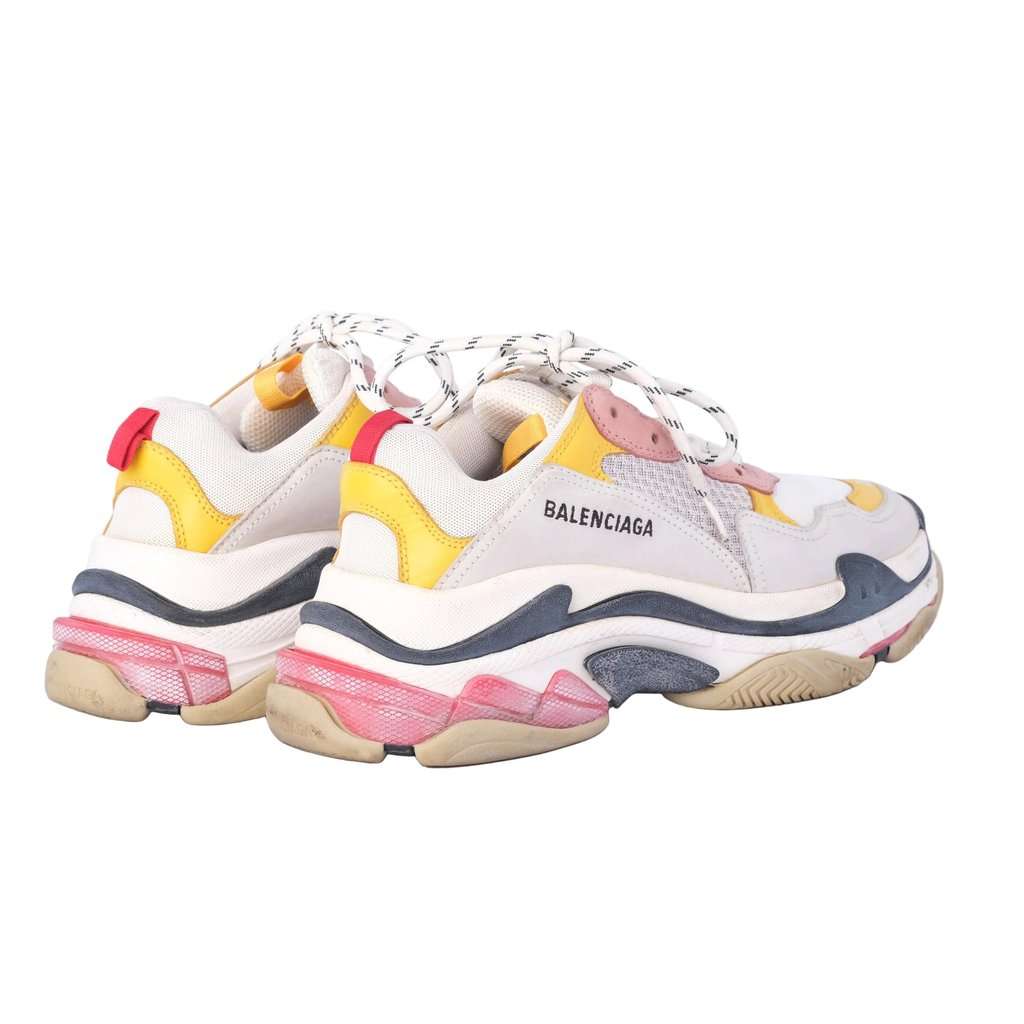 Balenciaga Triple S Leather Sneakers - '10s Beige Leather Good - Inside View