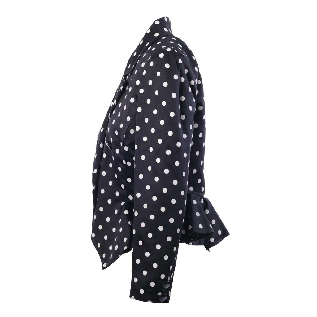 Valentino Night Polka Dot Cropped Blazer - '80s Black Good - Back View