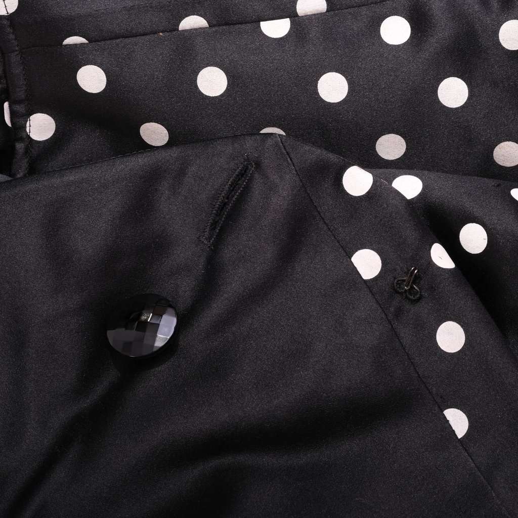 Valentino Night Polka Dot Cropped Blazer - '80s Black Good - Model View