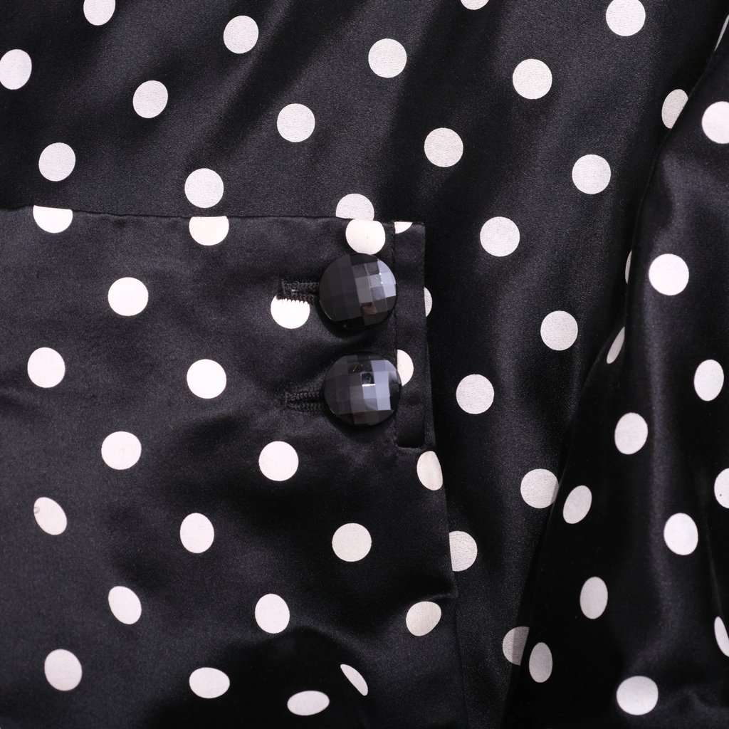 Valentino Night Polka Dot Cropped Blazer - '80s Black Good - Box View