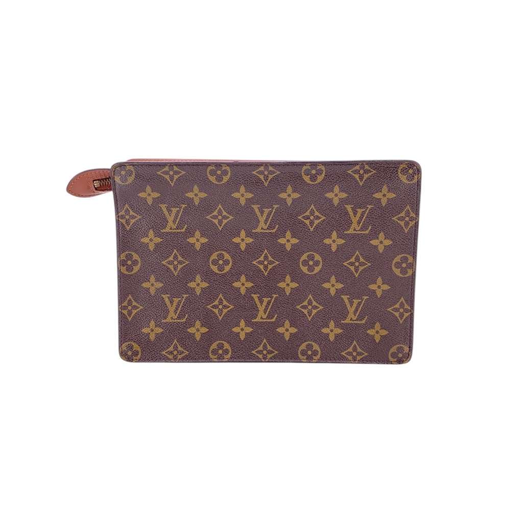 Louis Vuitton Clutch Bag Vintage Pochette Homme Brown Canvas Good - Inside View