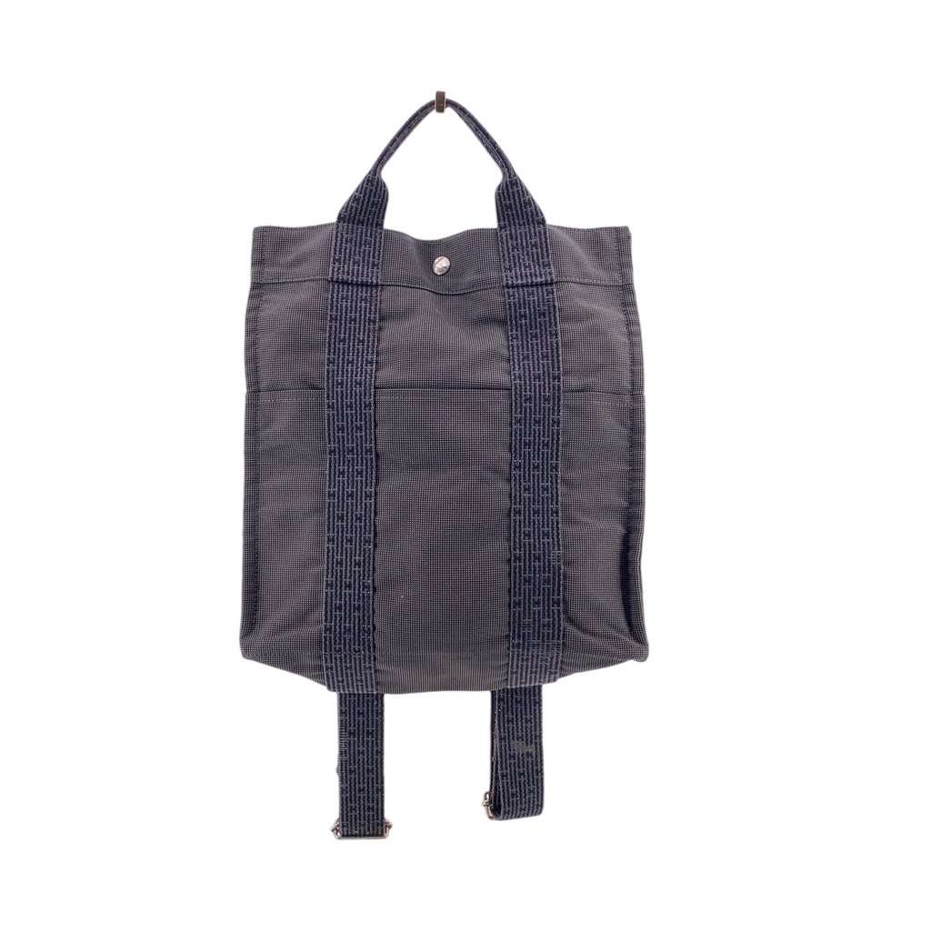 Hermes Backpack Herline Grey Leather Good - Front View