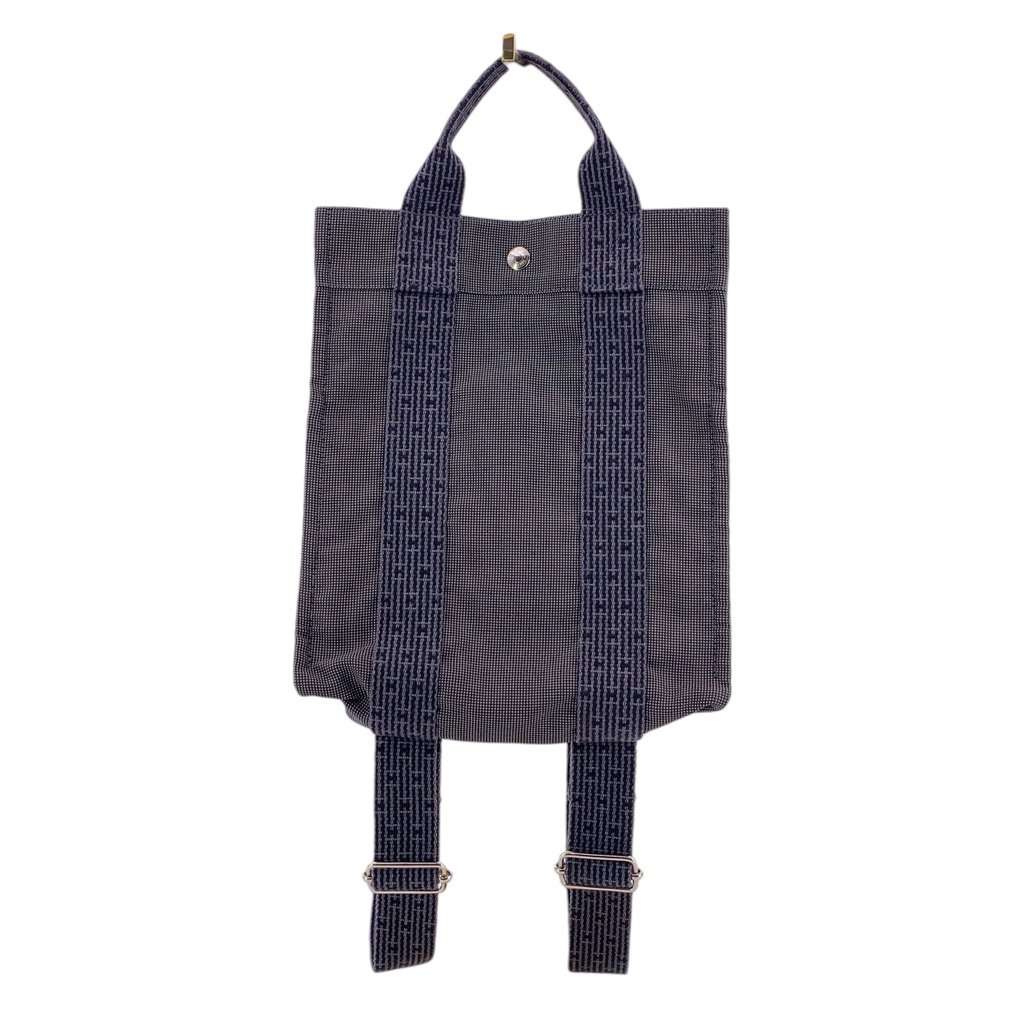 Hermes Backpack Herline Grey Leather Good - Front View