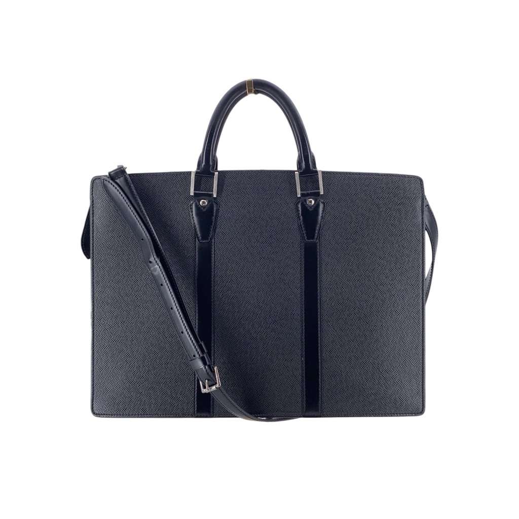 Louis Vuitton Briefcase Lozan Black Leather Good - Inside View