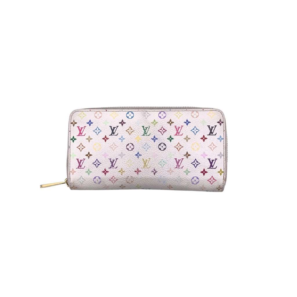 Louis Vuitton Wallet White Silk Good - Front View
