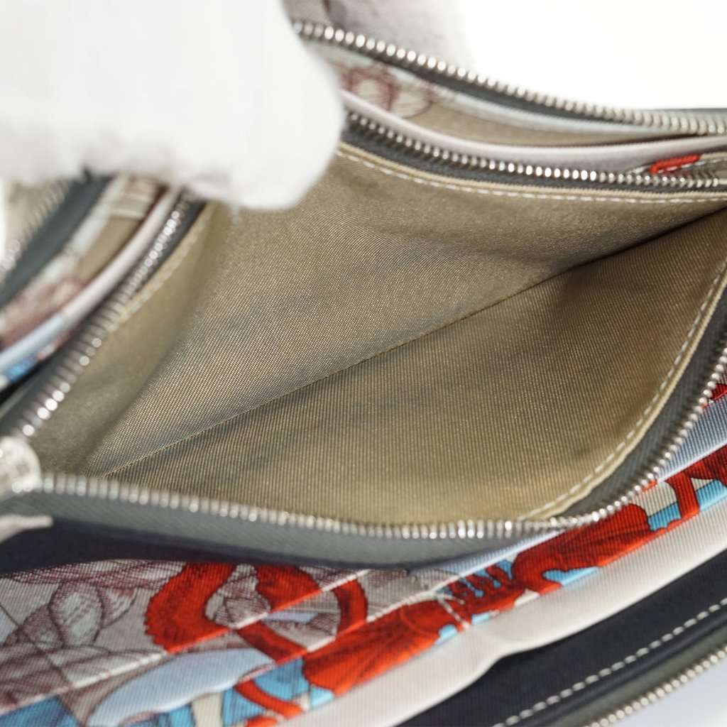 Hermes Wallet Grey Leather Good - Model View