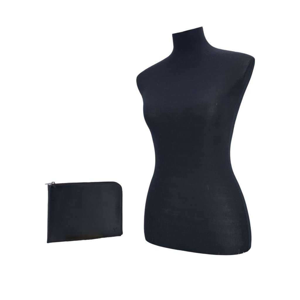 Louis Vuitton Clutch Bag Pochette Jour pm Black Leather Good - Inside View