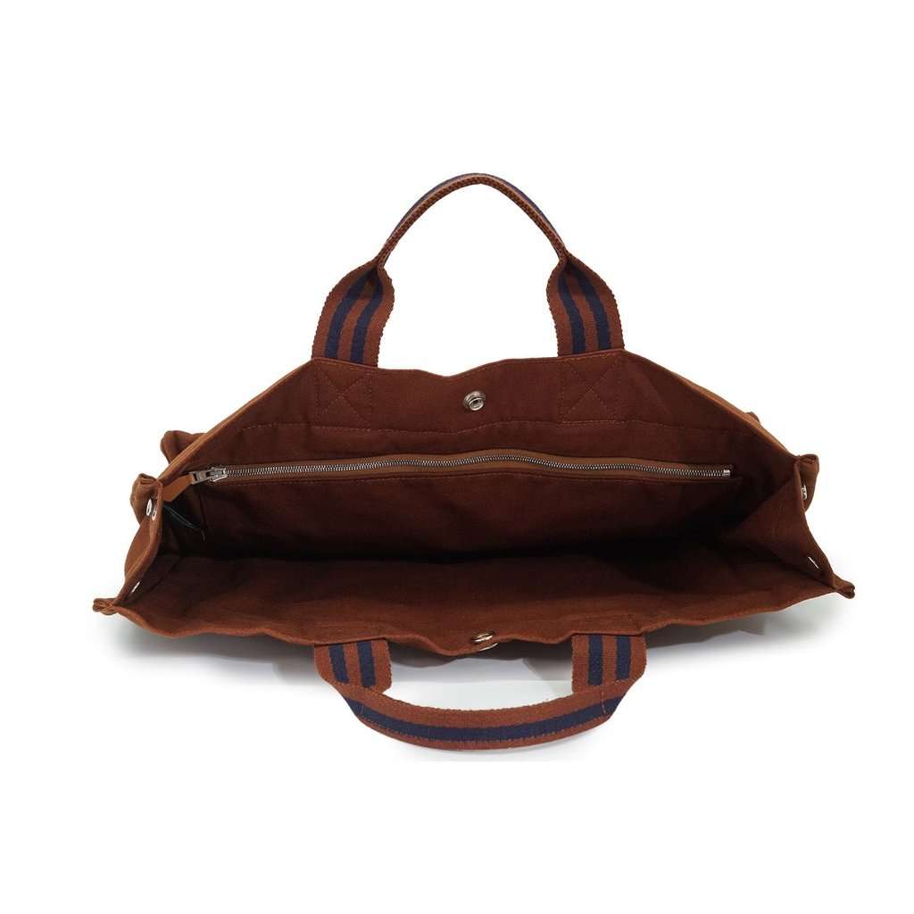 Hermes Tote Bag Fourre-Tout Brown Cotton Good - Inside View