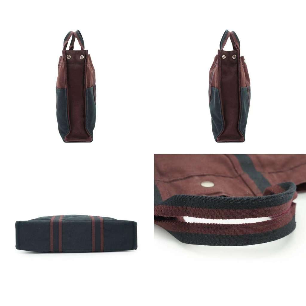 Hermes Tote Bag Fourre-Tout Burgundy Cotton Good - Inside View