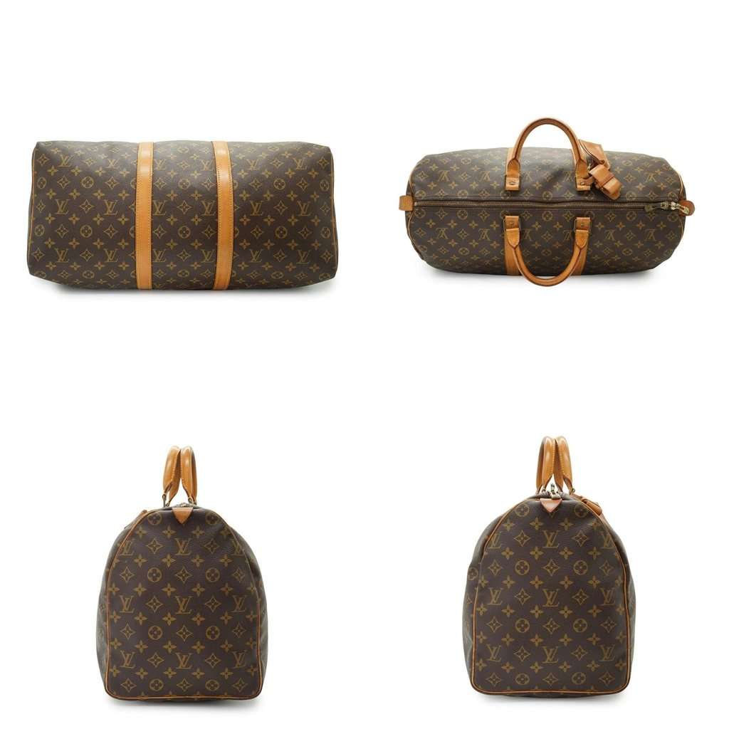 Louis Vuitton Luggage Vintage Keepall Brown Canvas Good - Model View