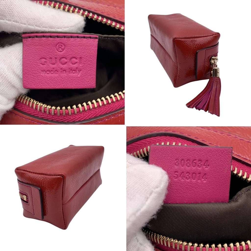Gucci Clutch Bag Soho Red Leather Good - Box View