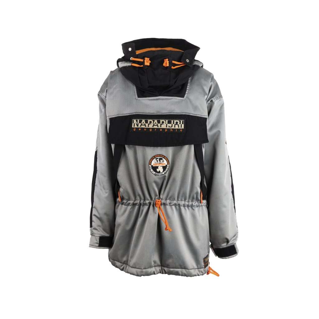 Unsigned Napapijri Grey Raincoat - '00s Grey Good - Front View