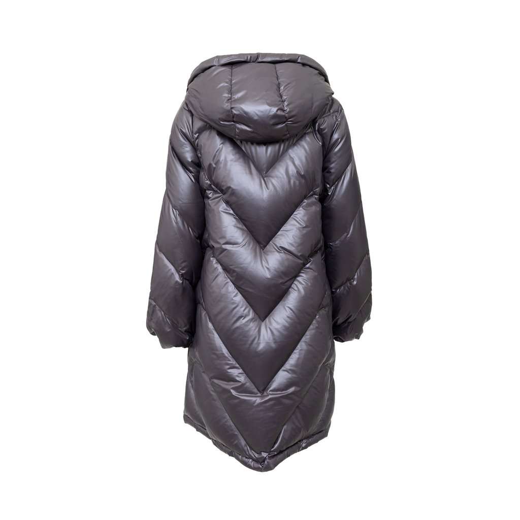 Unsigned Tsumori Chisato Hooded Reversible Down Jacket - '00s Black Good - Back View