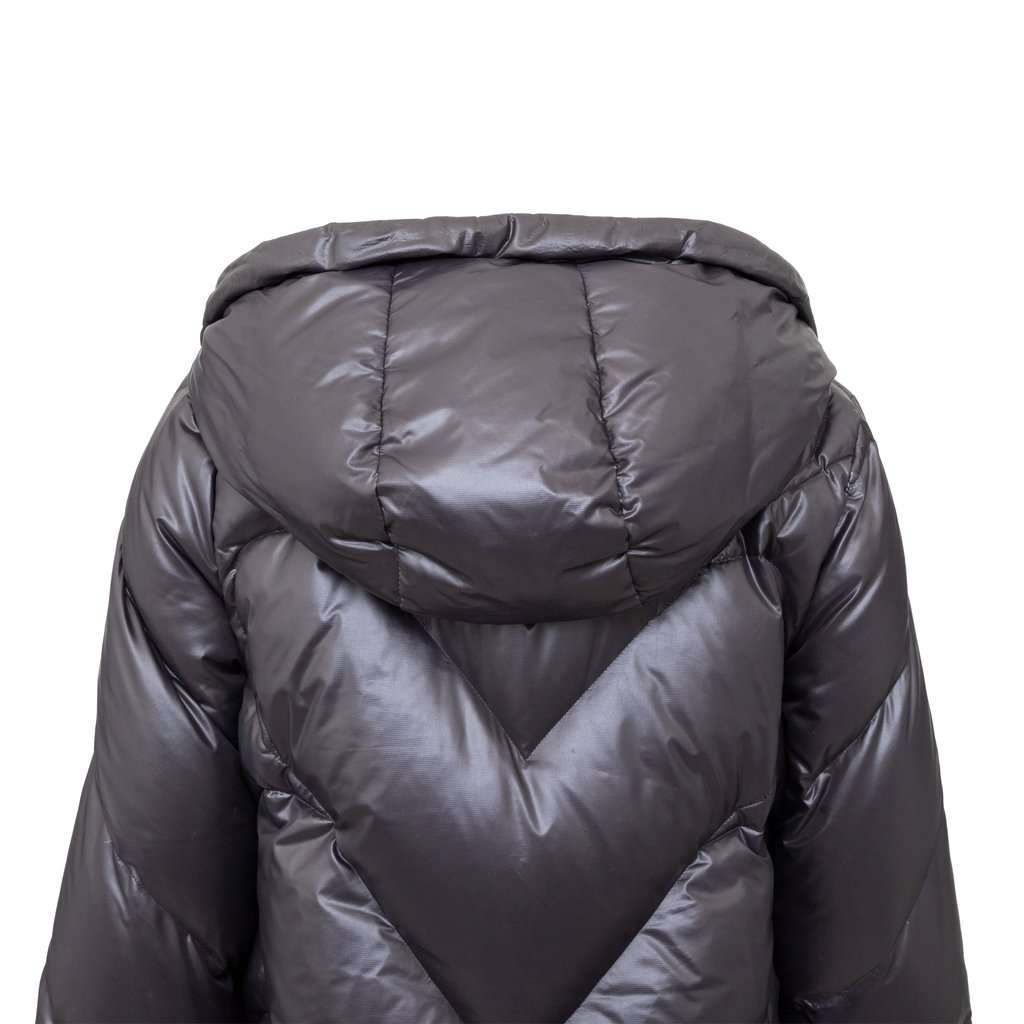 Unsigned Tsumori Chisato Hooded Reversible Down Jacket - '00s Black Good - Model View